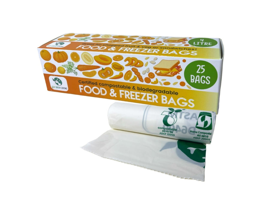 Eco Green Living kompostierbare Gefrierbeutel 4 Liter – 25 Stück