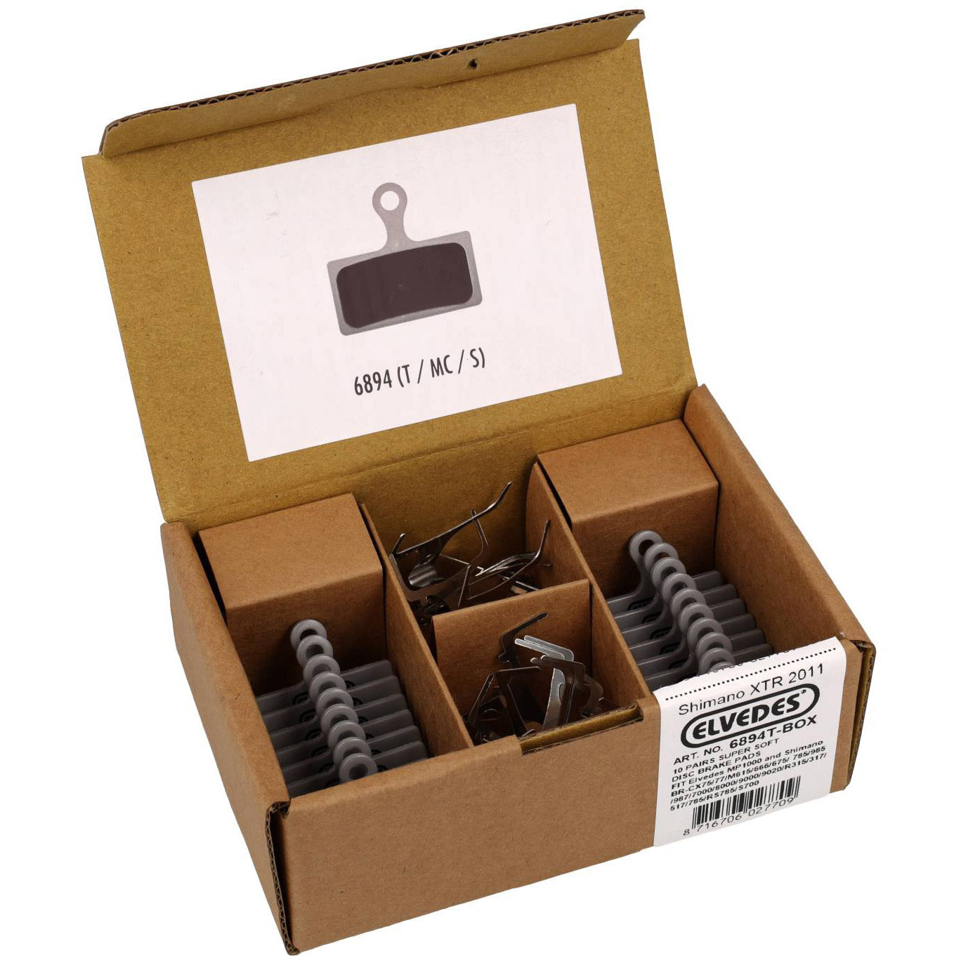 ELVEDES DISC -Bremsblock 6894t (10 Paar) Grau