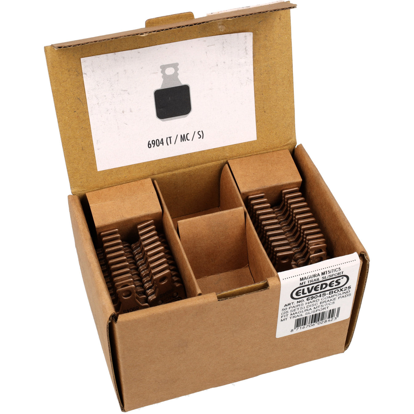 ELVEDES CD BREMS BLOCK SET 6904S HARD (50ST)