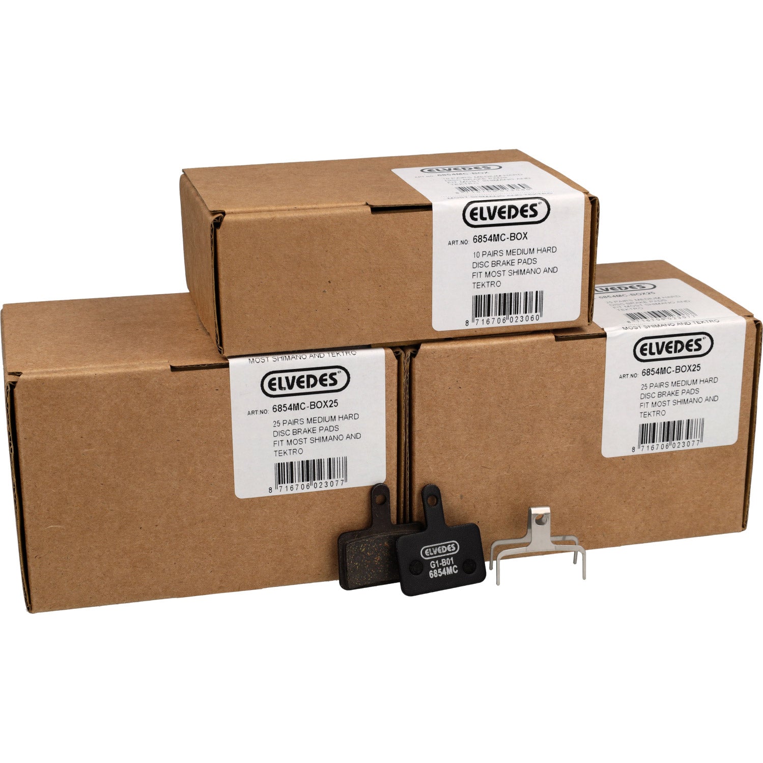 ELVEDES -Scheibenbremsblock Shimano 525 Metallic Carbon Box (60)