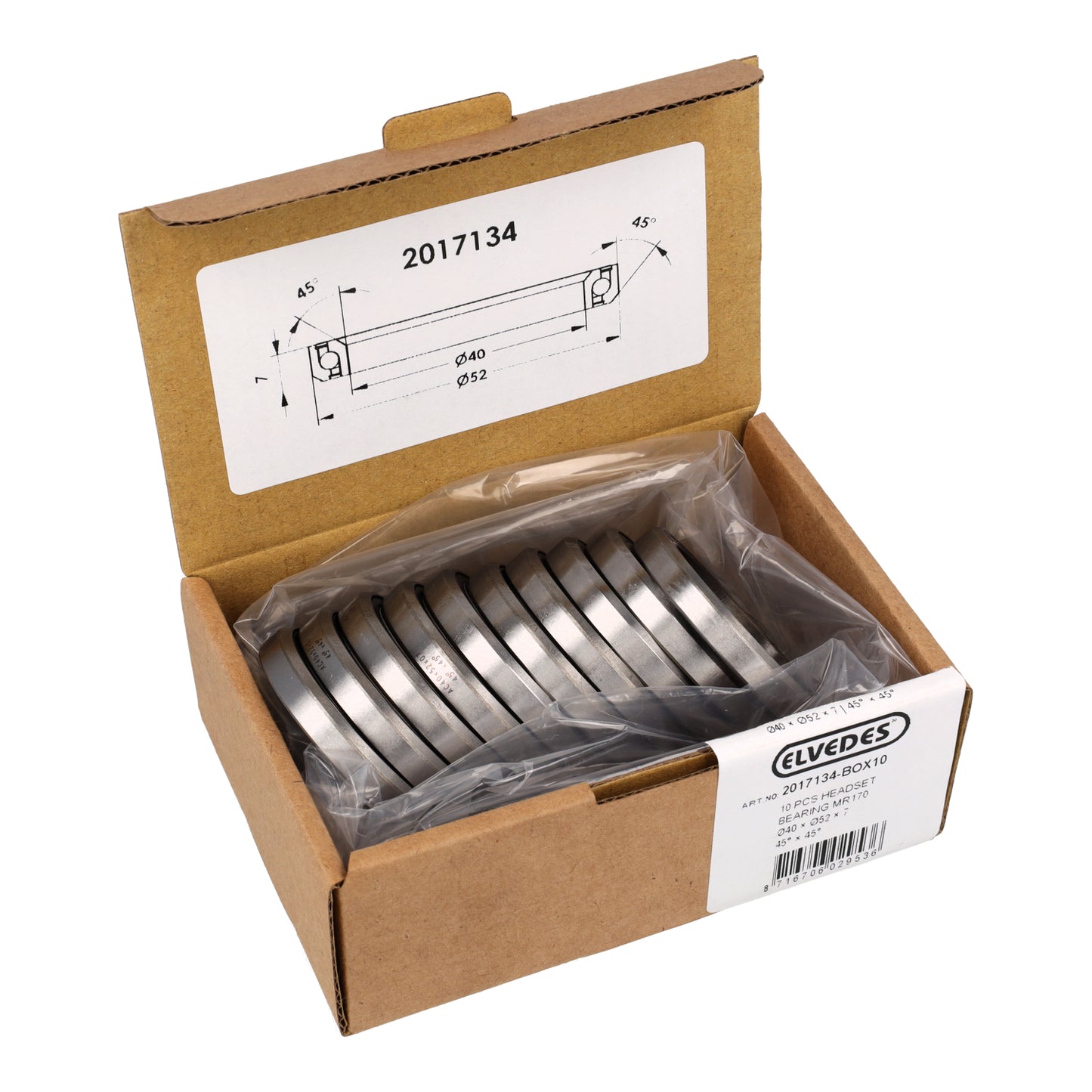 Elvedes Steuersatzlager Mr170 (52 x 40 x 7 45 x 45) (10)