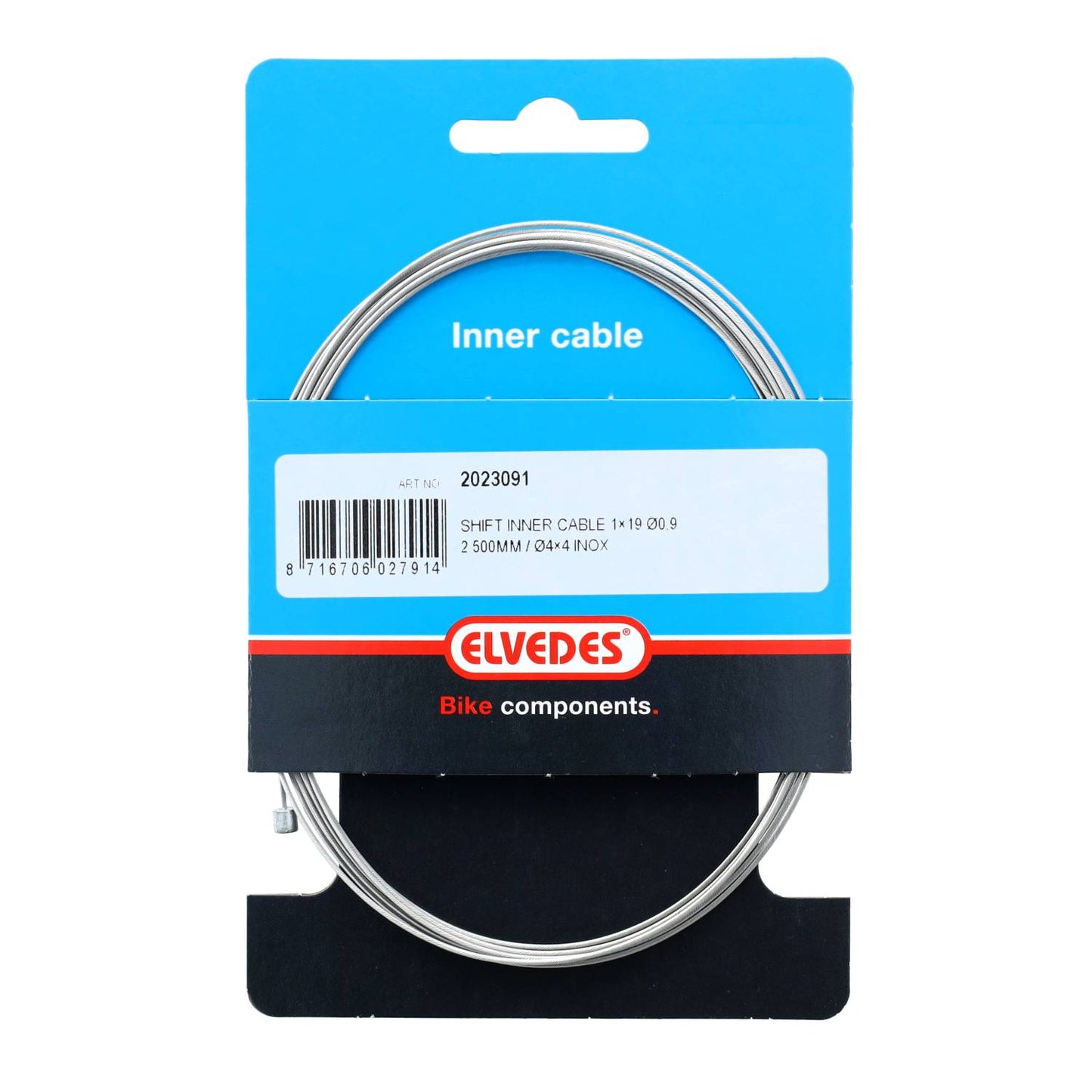ELVEDES Switch Innenkabel Ø0,9 mm 2500 mm Nø4x4 Edelstahl
