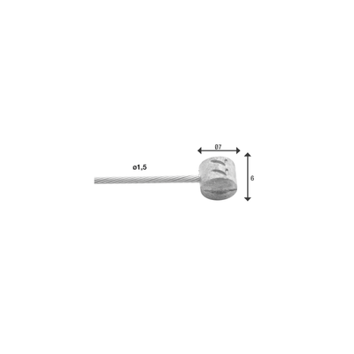 ELVEDES BREMSEIL Kabel Edelstahl 2250 mm 6427RVS-49-Box (100 Stück)