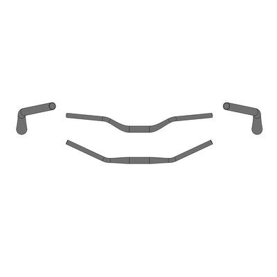 Ergotec Lenkbar 50 Komfort Ø31.8mm 50 mm Steigung Schwarz Sandstrahlung