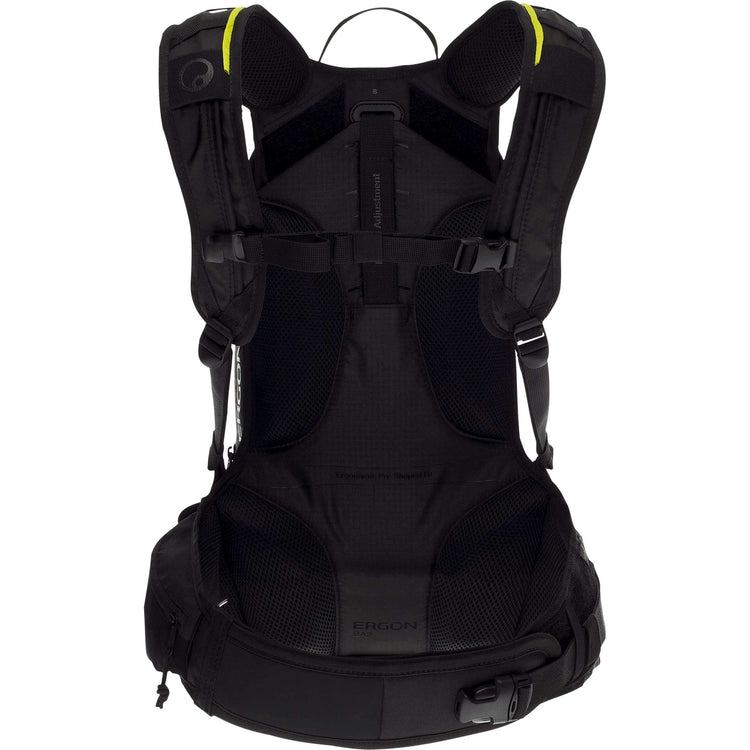 Ergon Ba2 Black - Compact All -Mountain -Rucksack für Aktionskameras, einstellbares Tragesystem, 10L -Kapazität