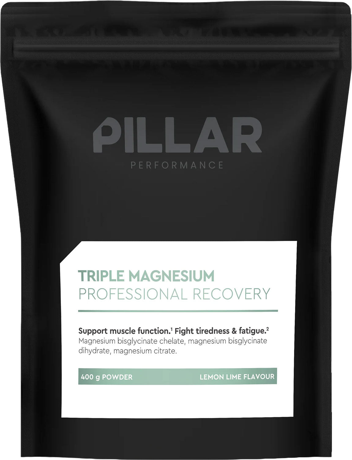 Pillar Performance Triple Magnesium Pulver Zitrone Limette Vorteilspackung 400g Beutel