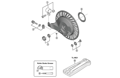 Shimano Rollerbrake Bremsplatte hinten BRC6000 (jeweils)