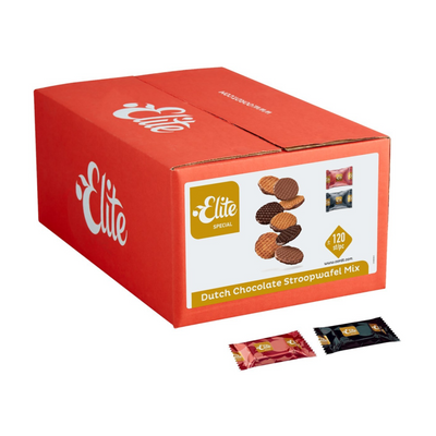 Elite Dutch Schokoladen-Sirup-Waffelmischung (120 Stück)