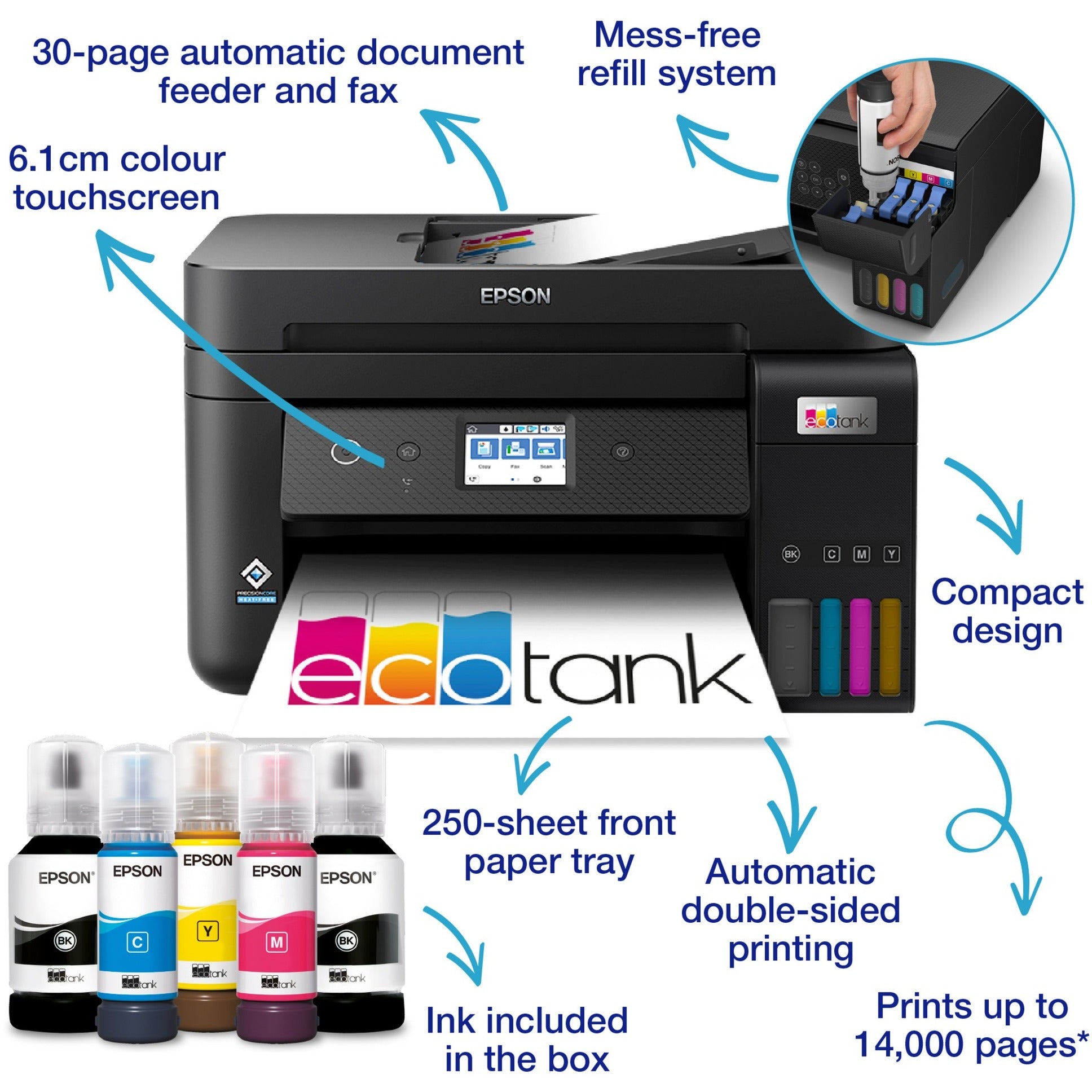 EPSON ECOTANK ET-4850 A4 Multifunktional Wi-Fi-Drucker