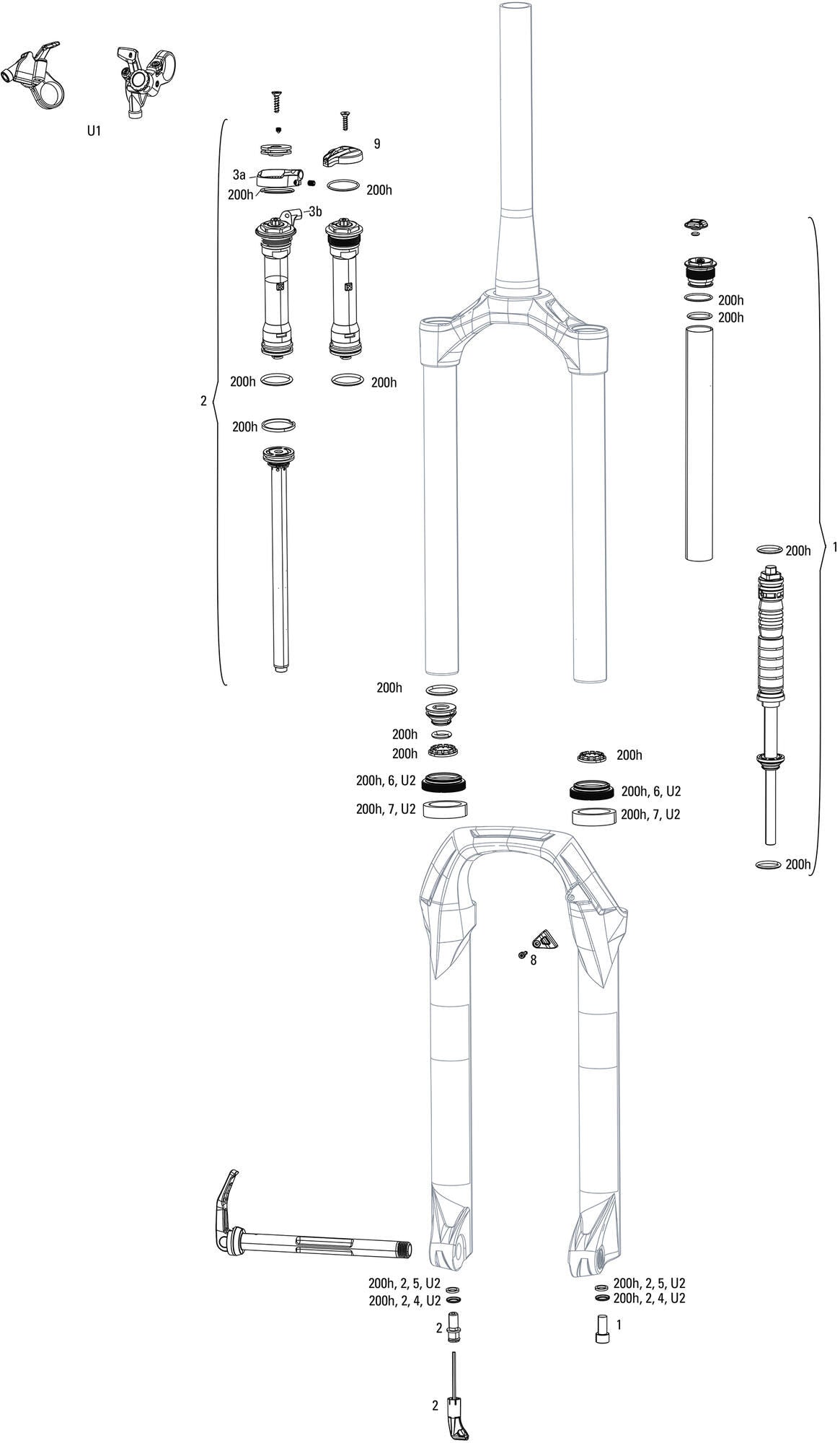 Rockshox Susp.f.fork RS Judy Sil.tk 120 mm schwarz
