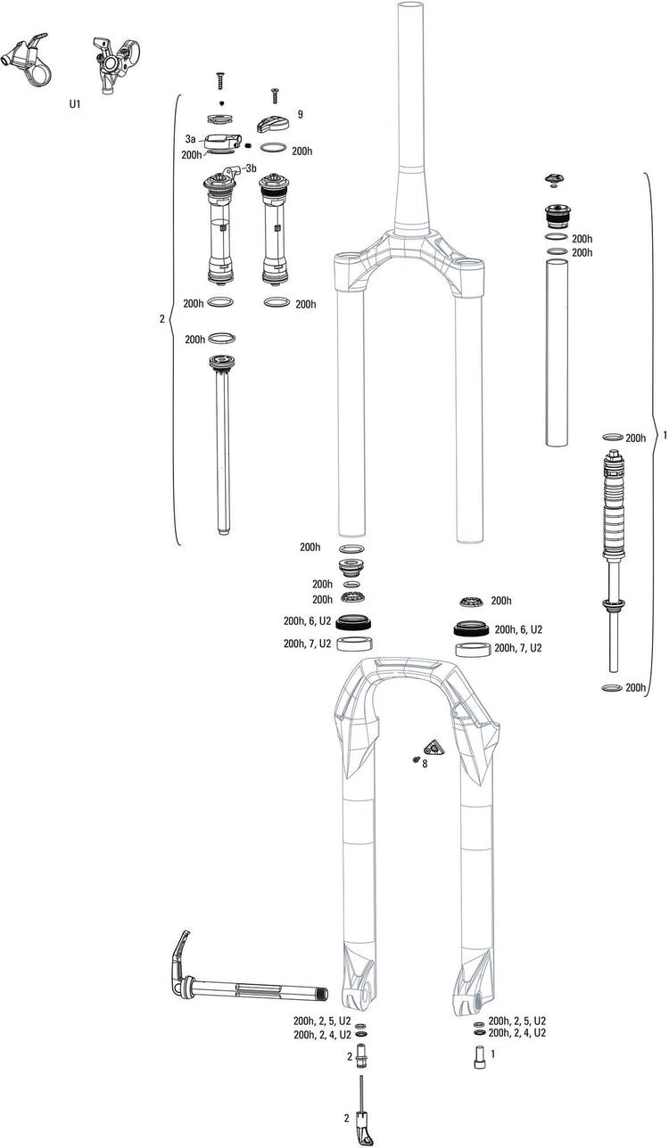 Rockshox Federgabel Judy Silver TK 27,5 Boost Susp.Fork RS Judy Sil.TK 100 mm Schwarz