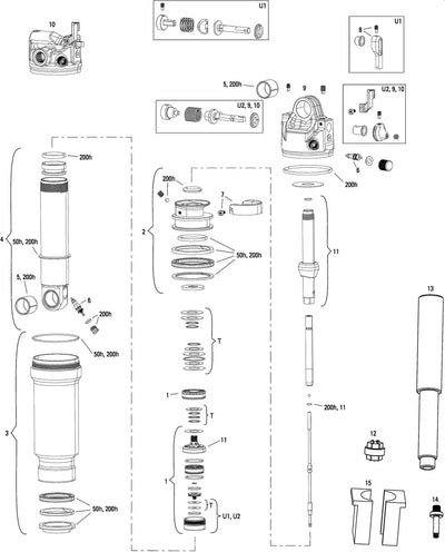 Rockshox Heck -Stoßdock Rs Sidluxe ult.3p 170 x 30 mm