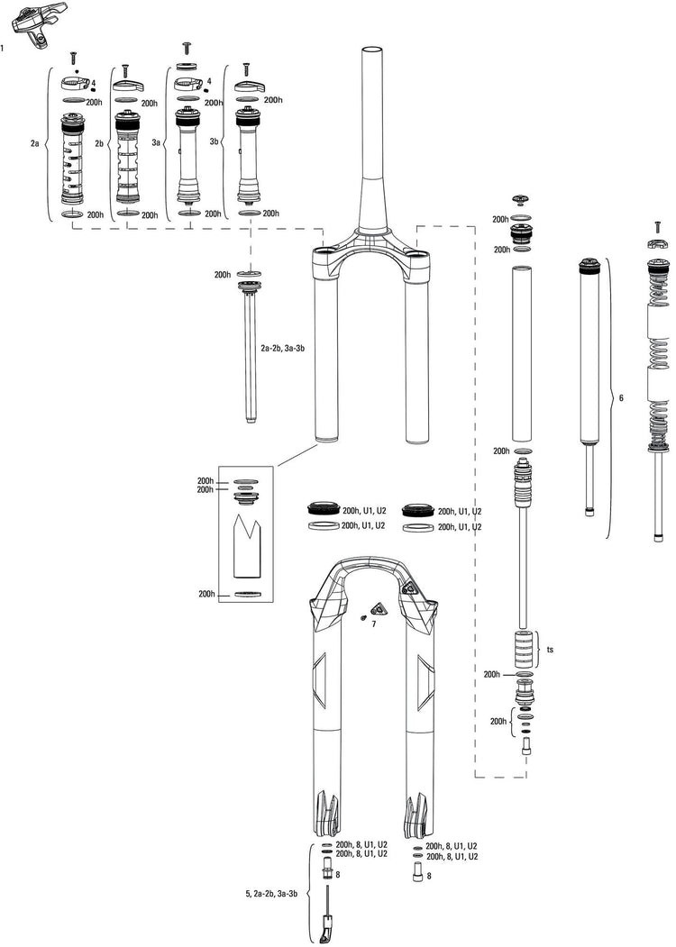 Rockshox susp.f.fork RS recon sil.rl 130mm schwarz