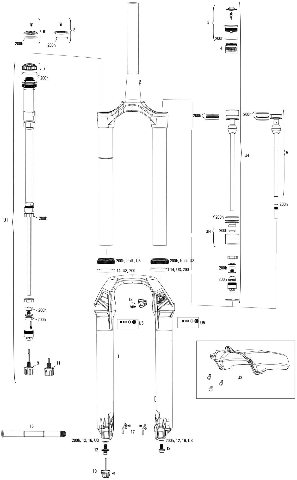 Rockshox Sus.fork RS Lyrik Ult.RC2 27,5 Boost Red 160mm