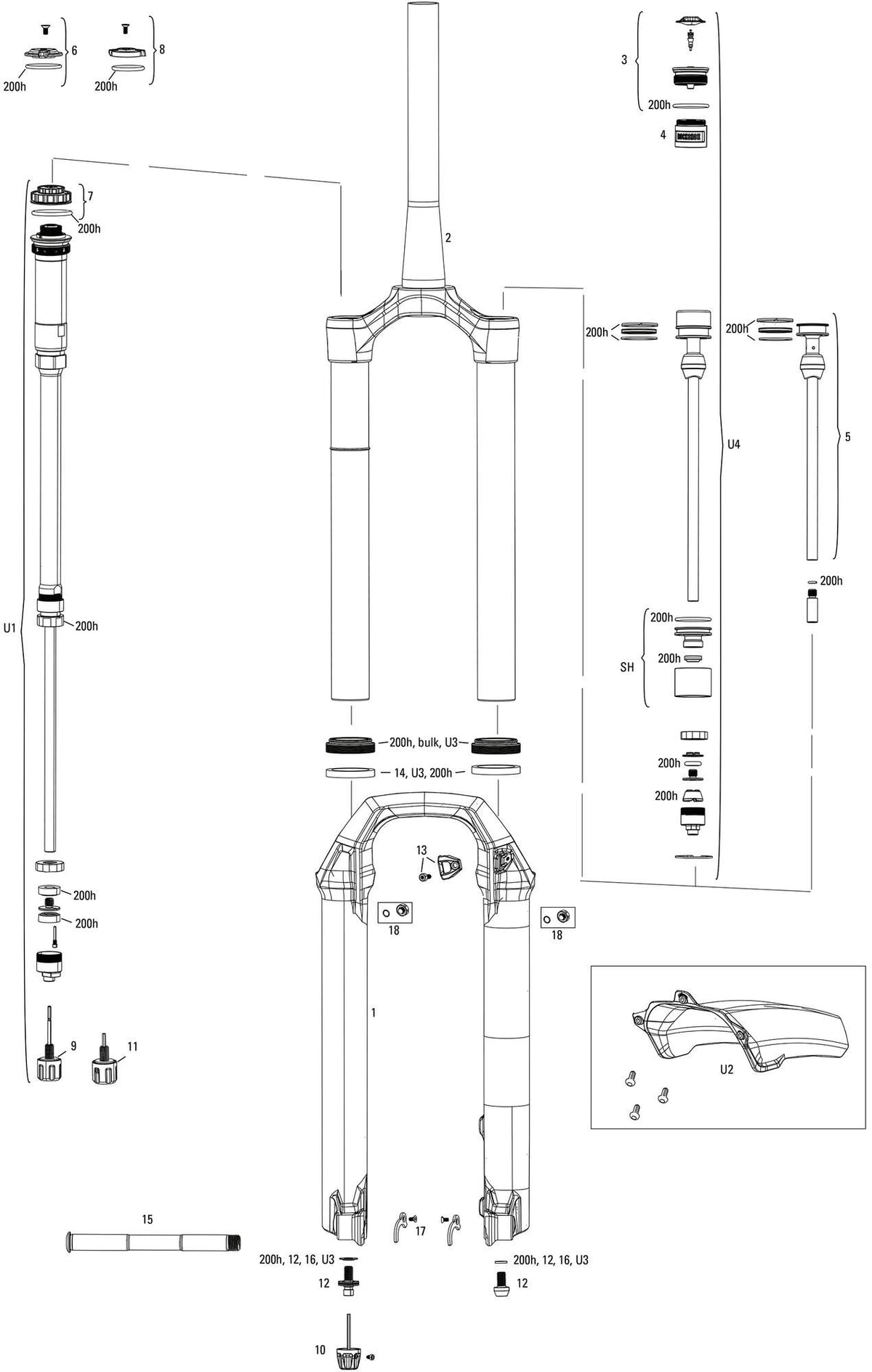 Rockshox Susp.F.Fork RS Pike Ult.RC2 27,5 Boost 130mm Sil.