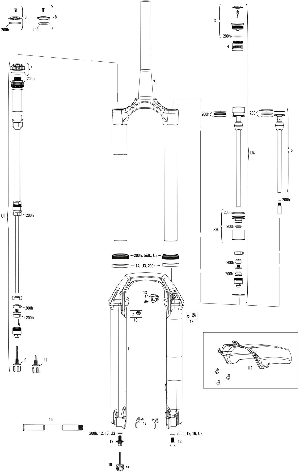 Rockshox Susp.F.Fork RS Pike Sel.rc 27,5 Boost 120 mm schwarz
