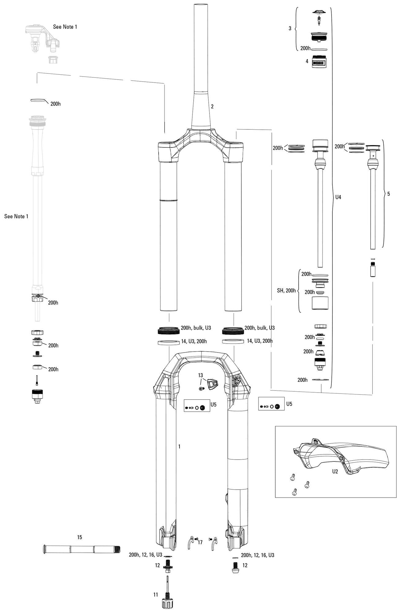 Rockshox Suspork RS Pike Ult.fa 27,5 29 Boost 140mm BL.