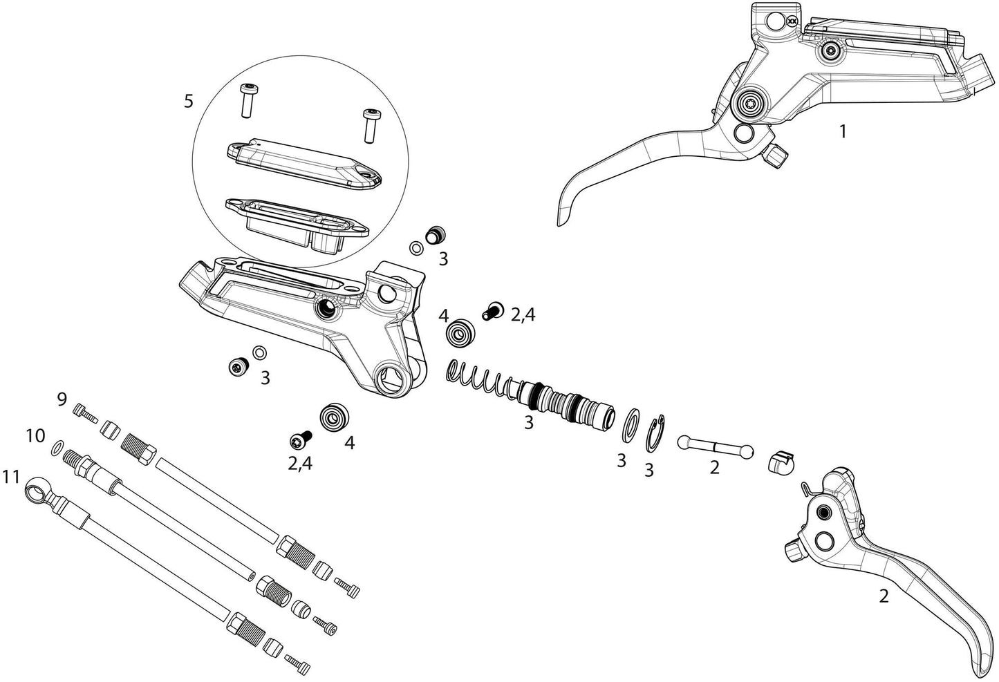 SRAM -Scheibenbremse Bronze Stealth Fr.950mm