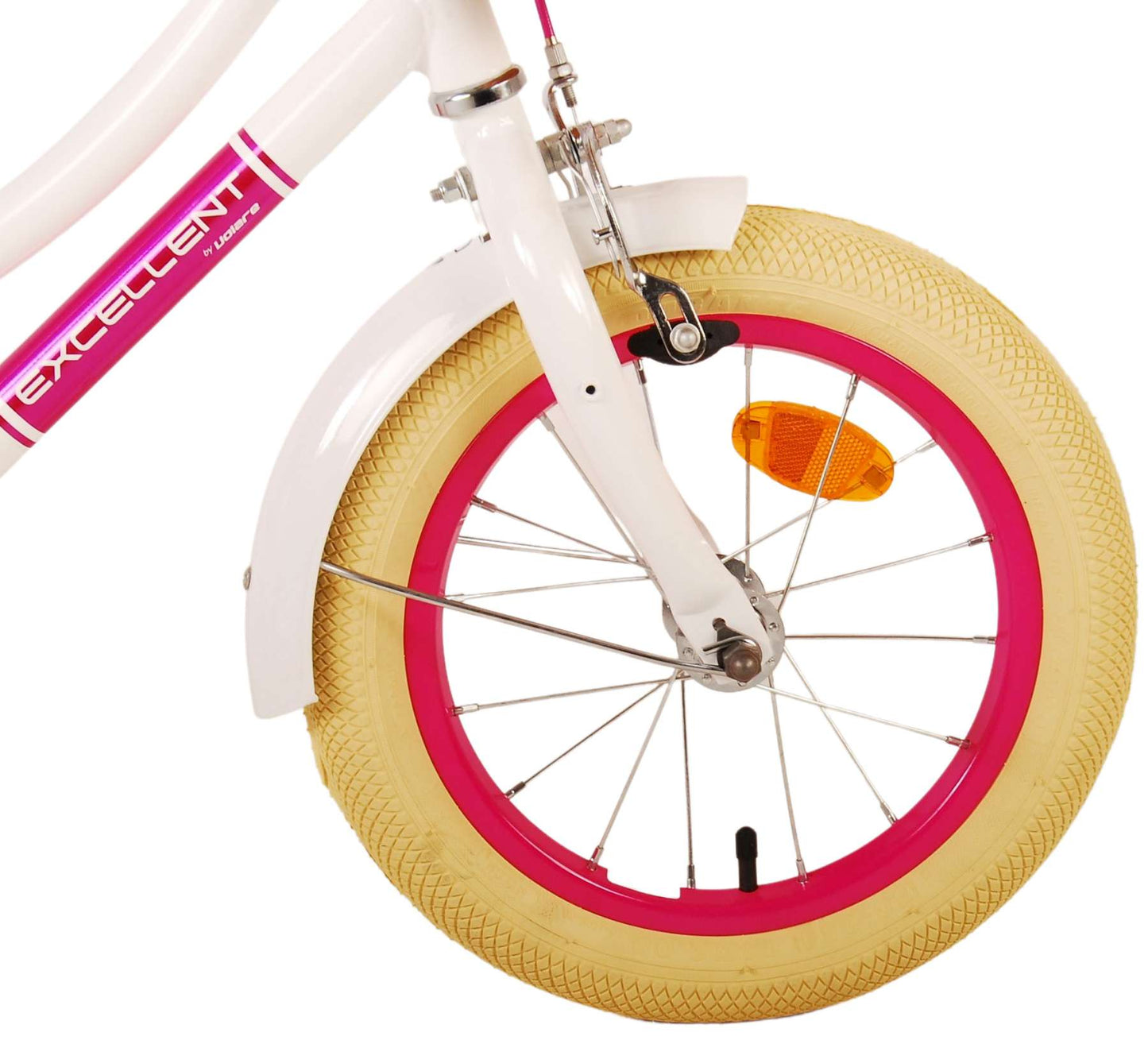 Volare Exzellente Kinderfahrrad - Mädchen - 14 Zoll - Weiß