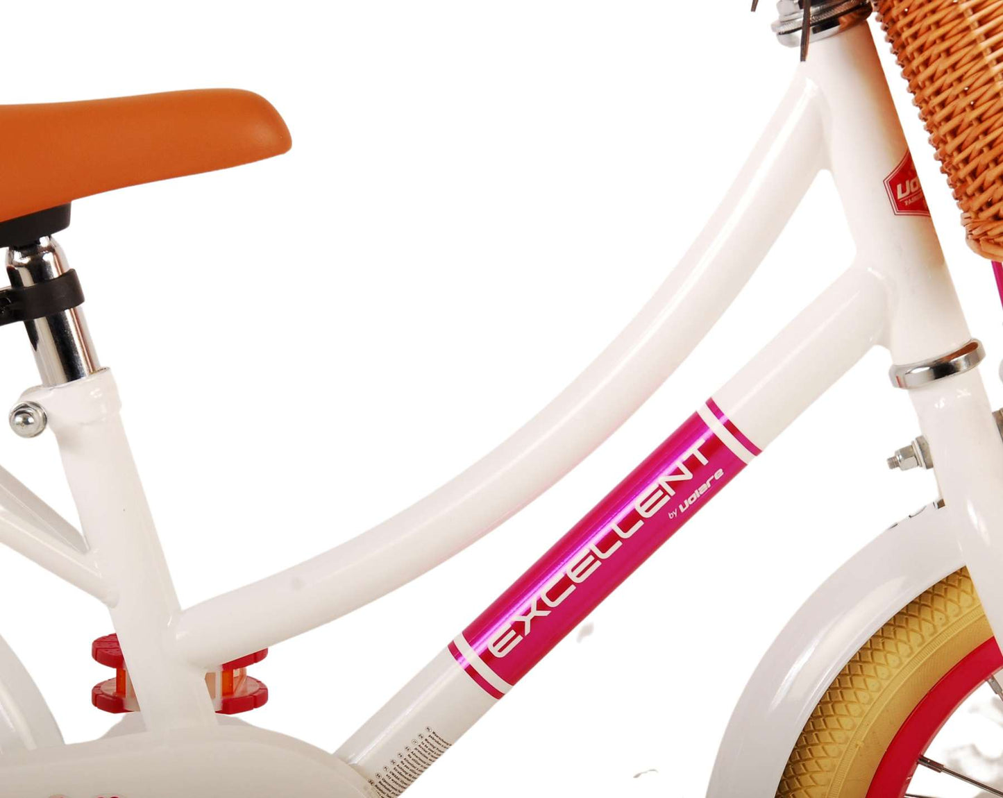 Volare Exzellente Kinderfahrrad - Mädchen - 14 Zoll - Weiß