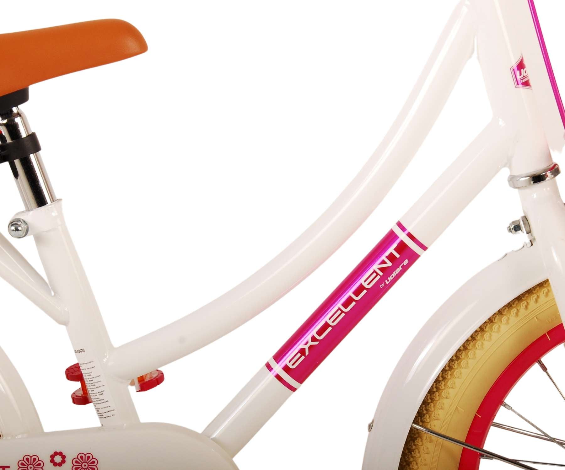 Volare Excellent Kinderfahrrad - Mädchen - 16 Zoll - Weiß - 95% versammelte