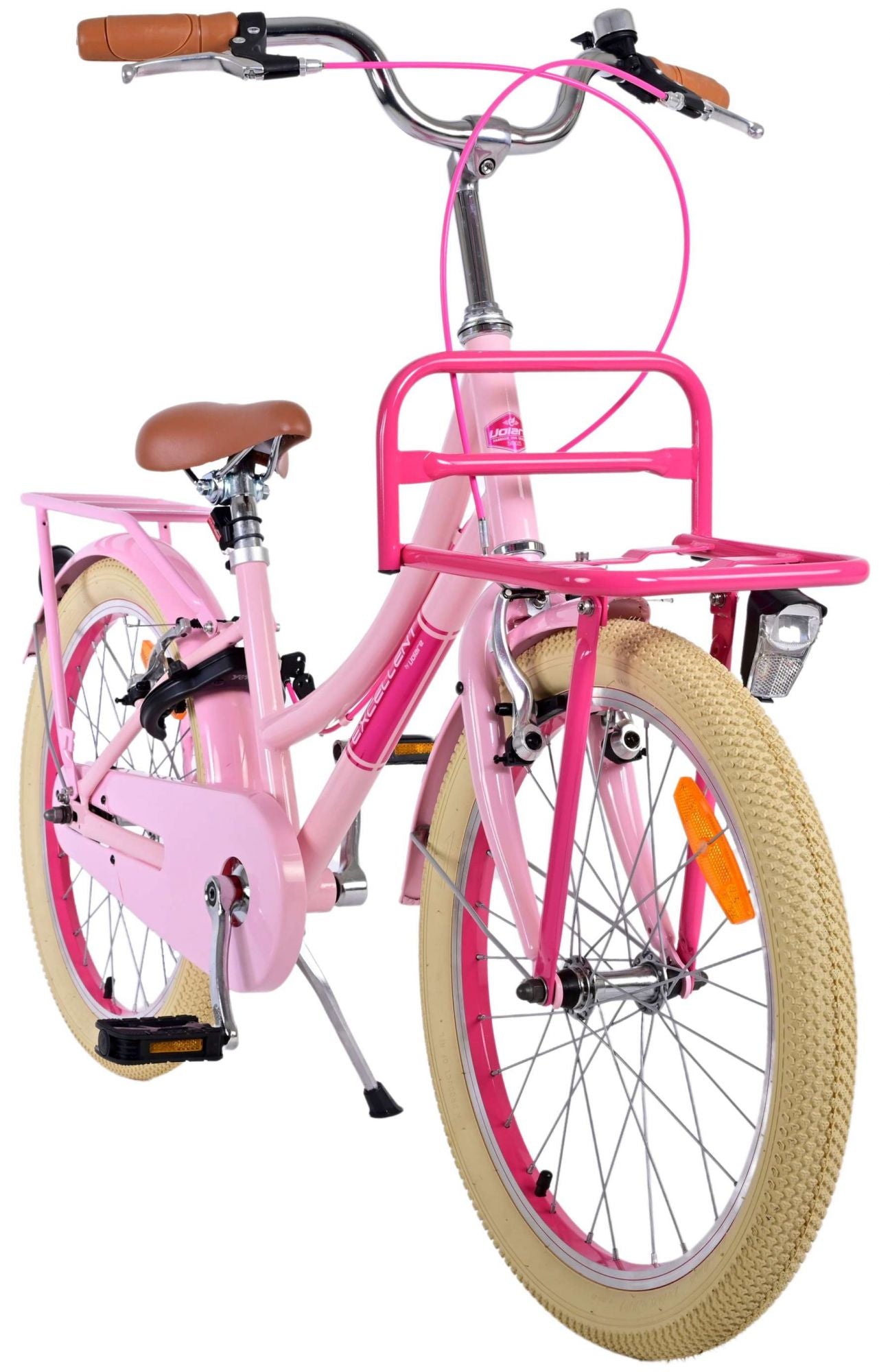 Volare Exzellente Kinderfahrrad - Mädchen - 20 Zoll - Pink - Zwei Handbremsen