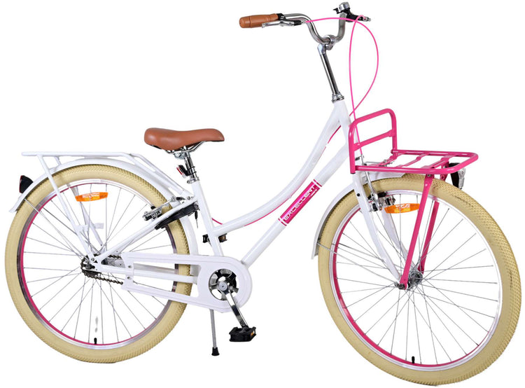 Volare Exzellente Kinderfahrrad - Mädchen - 26 Zoll - Weiß - Zwei Handbremsen