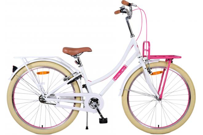 Volare Exzellente Kinderfahrrad - Mädchen - 26 Zoll - Weiß - Zwei Handbremsen