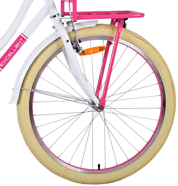 Volare Exzellente Kinderfahrrad - Mädchen - 26 Zoll - Weiß - Zwei Handbremsen
