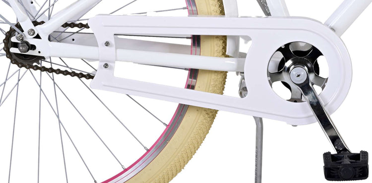 Volare Exzellente Kinderfahrrad - Mädchen - 26 Zoll - Weiß - Zwei Handbremsen