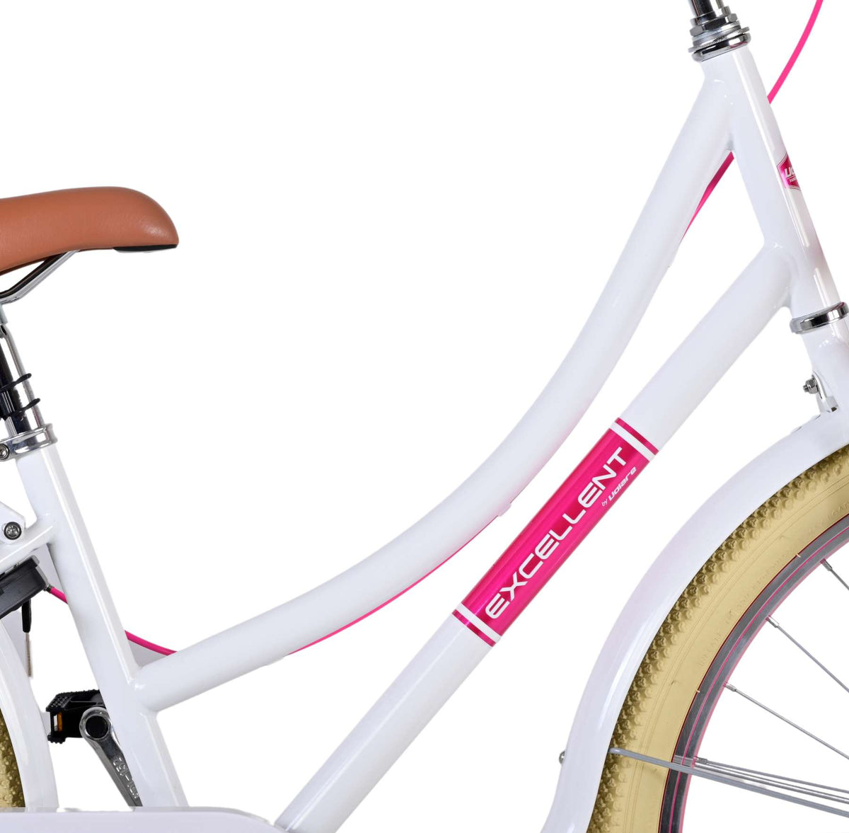 Volare Exzellente Kinderfahrrad - Mädchen - 26 Zoll - Weiß - Zwei Handbremsen