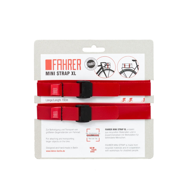 Fahrer Cargo Mini -Riemen XL 70x2cm rot (2 Stücke)