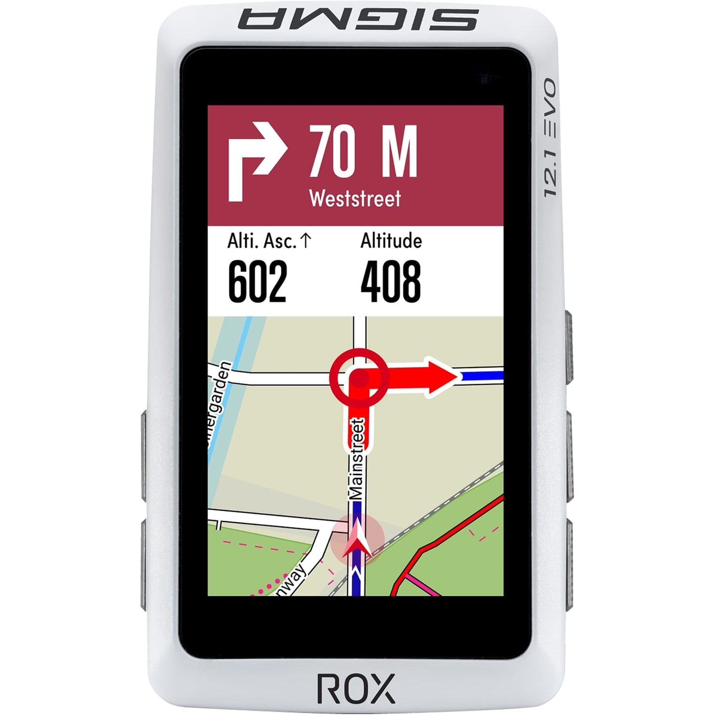 Sigma Fahrrad Computer Rox 12.1 Evo GPS White Basic