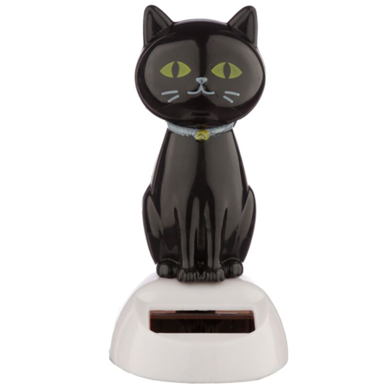 Glück Schwarze Katzen Solarpal Figur