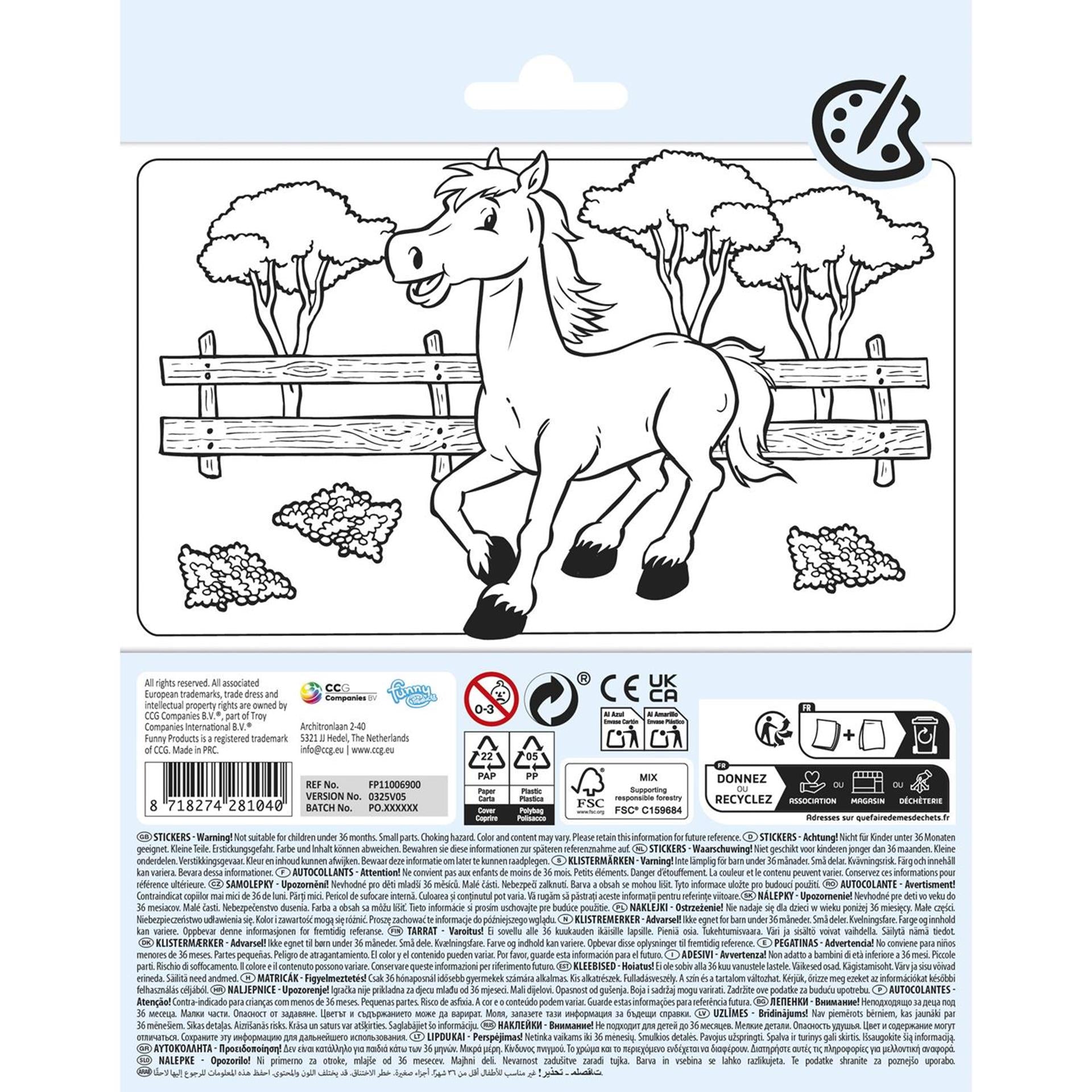 Totum Stickervel -Pferde