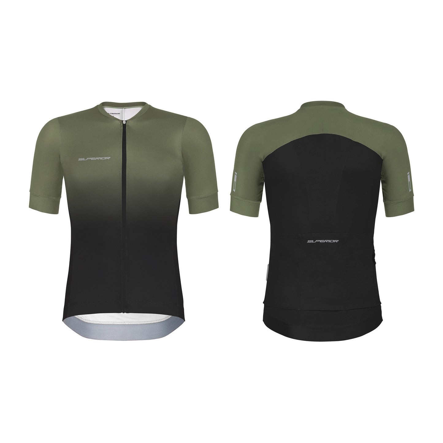 Superior Renntrikot SS Herren Größe M Oliv Schwarz