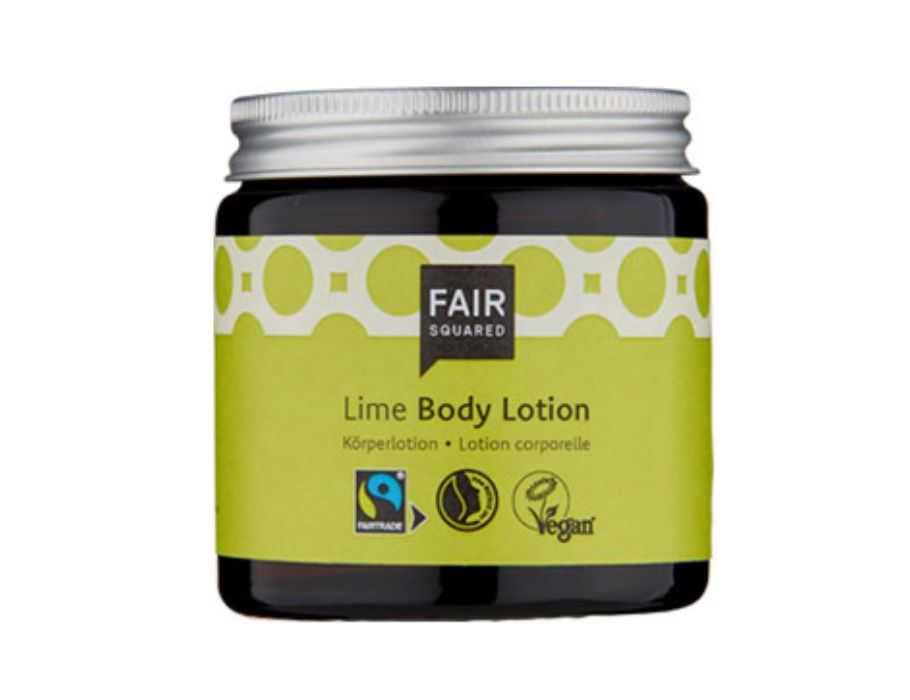 Faire quadratische Körperlotion Limette