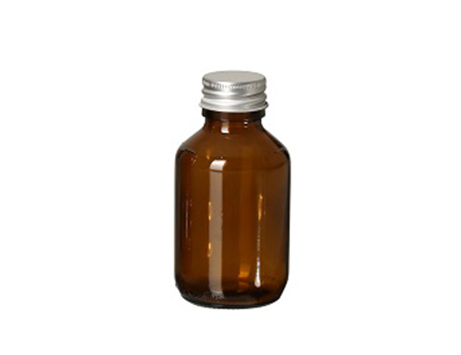 Faire quadratische Glasflasche mit Kappe leer 100 ml