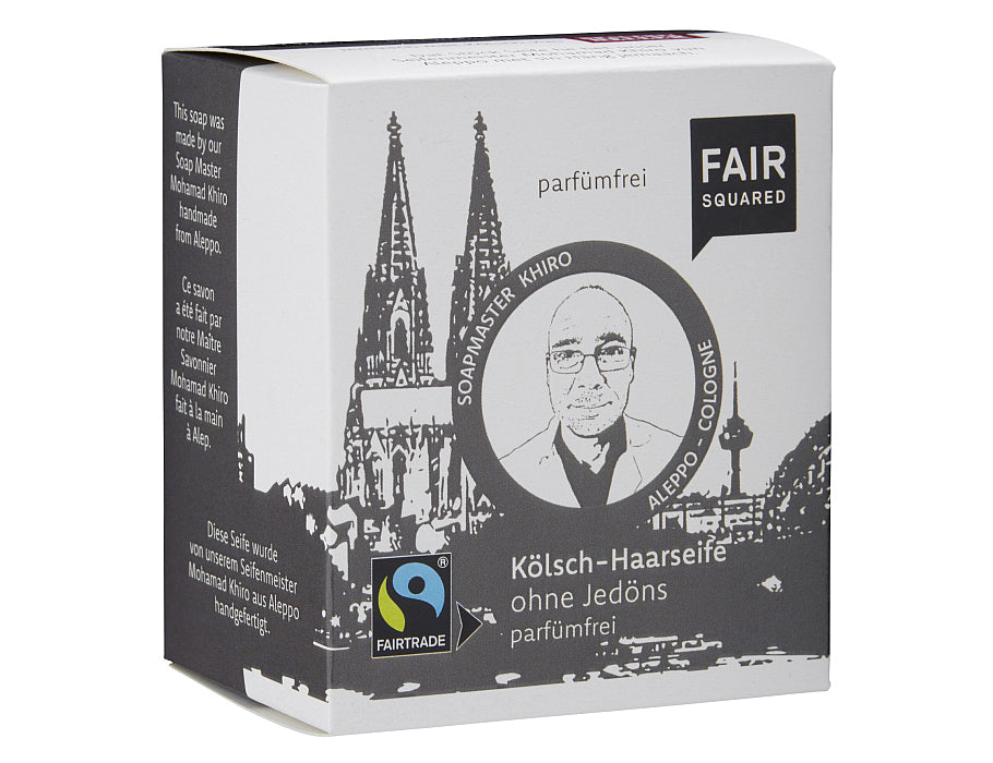 Faire Squared Shampoo Bar für eine glatte Tasse 80 g.