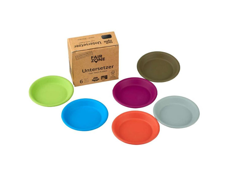 Fairzone -Untersetzer für pflanzliche Töpfe farbige Gummi 6 Stücke