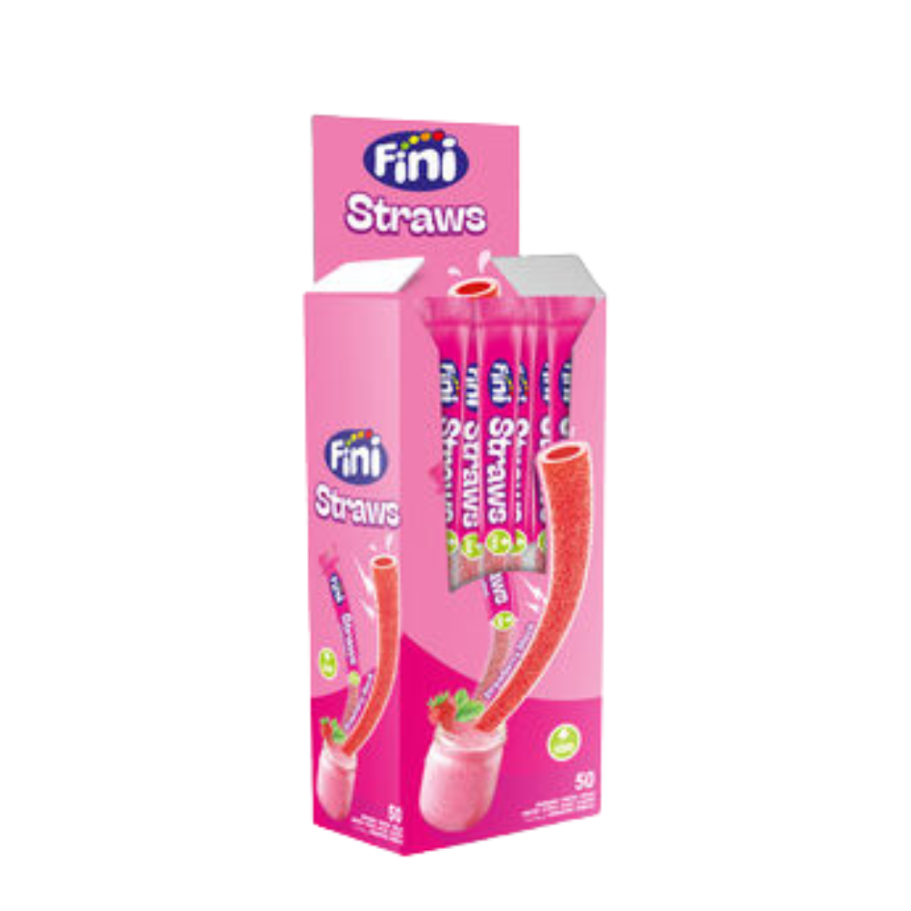 Fini Strohhalme Erdbeere 25 gr