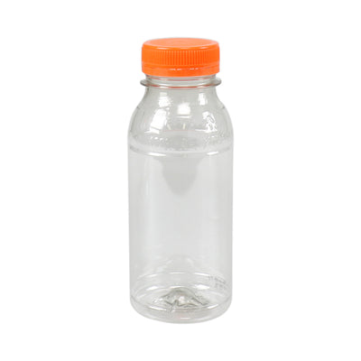 Pet-Flasche 250 cc + orangefarbener Verschluss (210 Stück)