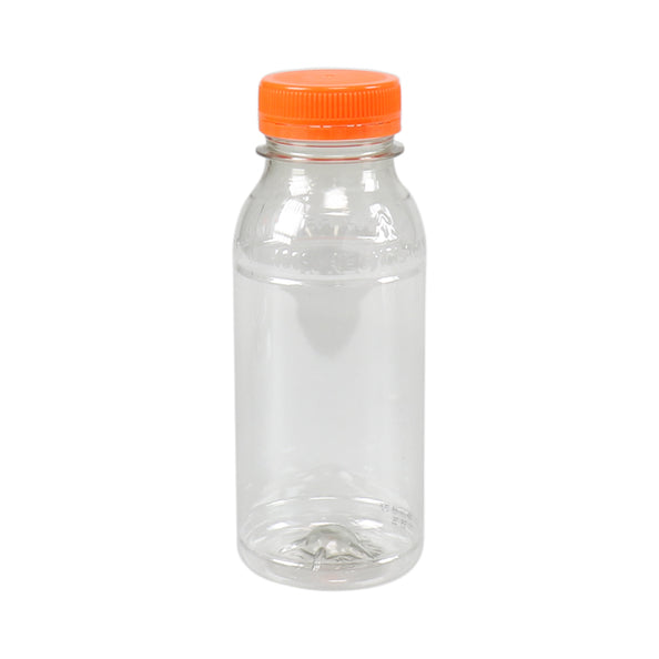 Pet-Flasche 250 cc + orangefarbener Verschluss (210 Stück)