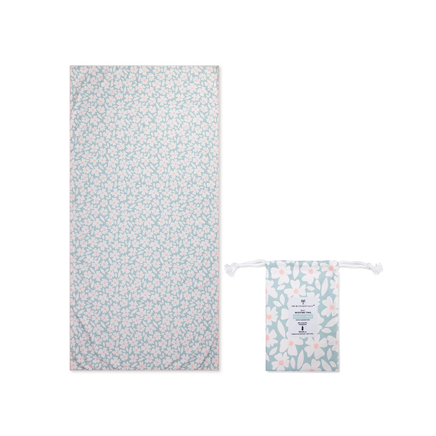 Florish | Grüne Mikrofasel -Handtuch 180 x 90 cm