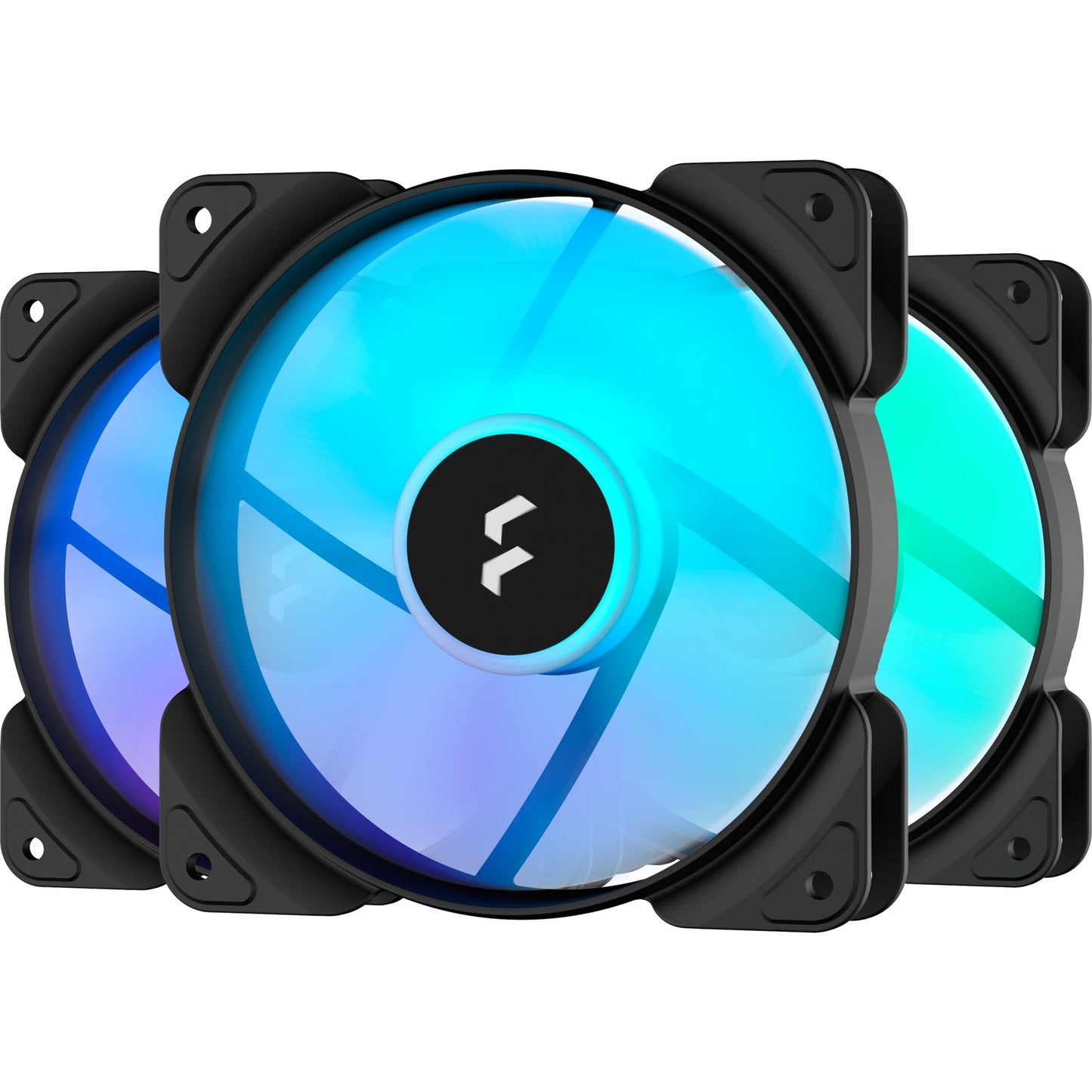 Fraktaler Designaspekt 12 RGB Schwarzer Rahmen 3-Pack