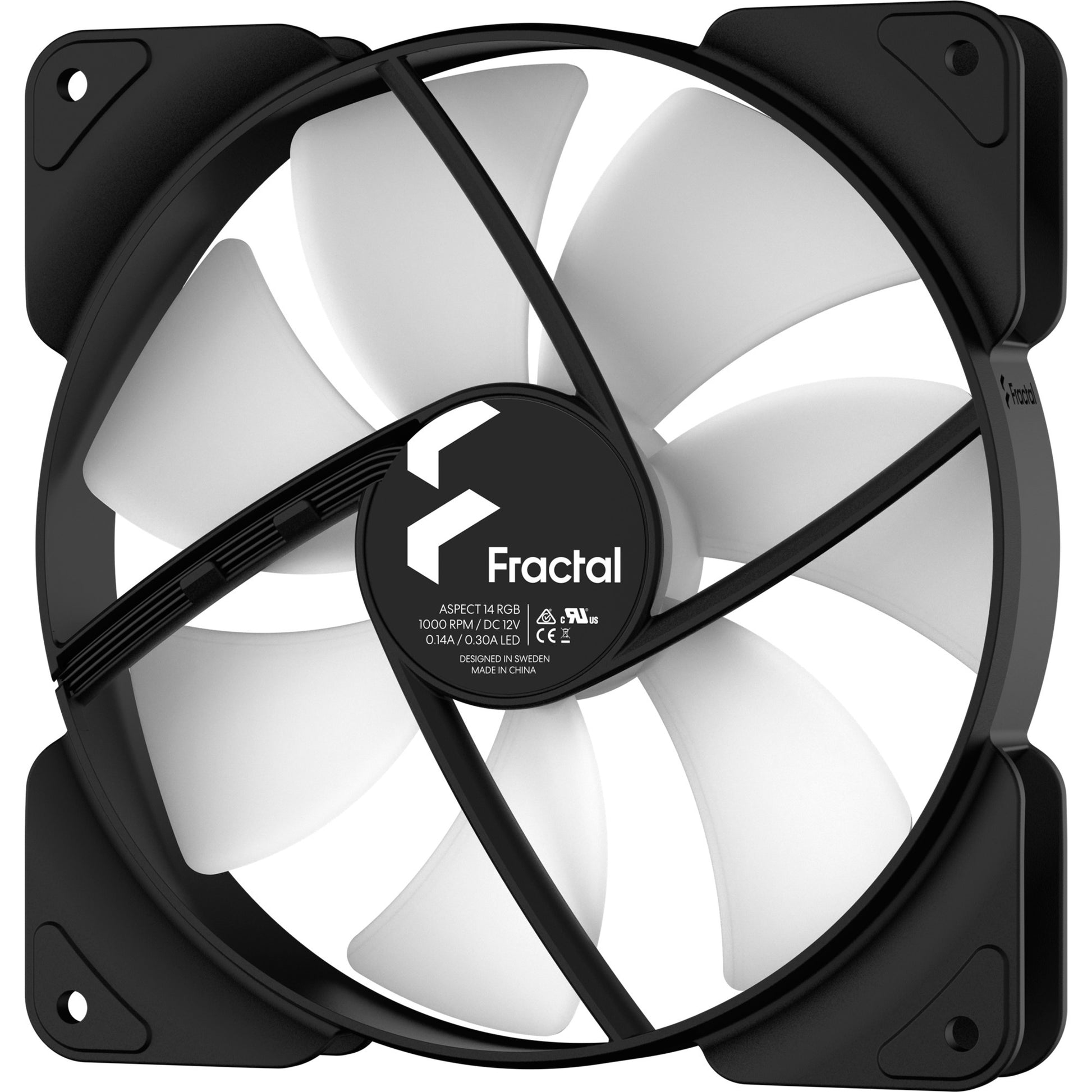 Fractal Design Aspekt 14 Schwarzer Rahmen 3 Fanpackung