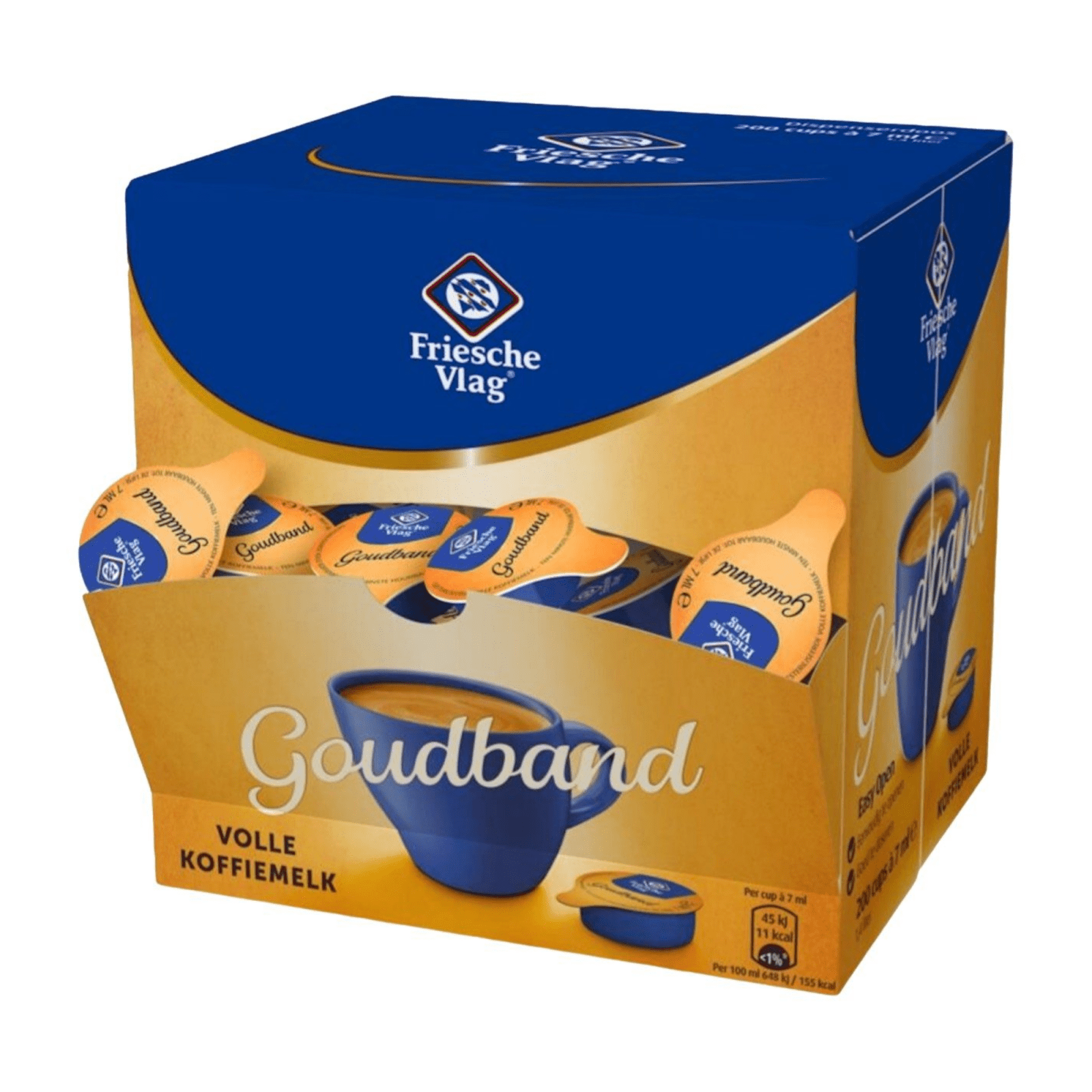 Goldbandbecher mit friesischer Flagge (200x 7ml)