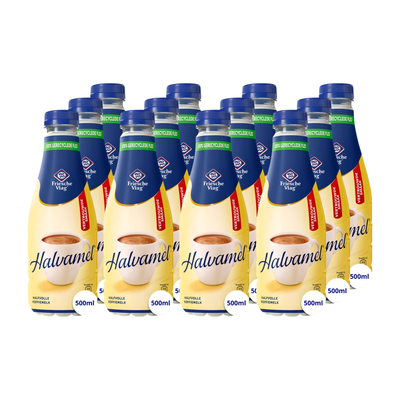 Halvamel-Haustierflasche mit friesischer Flagge (12x 500 ml)