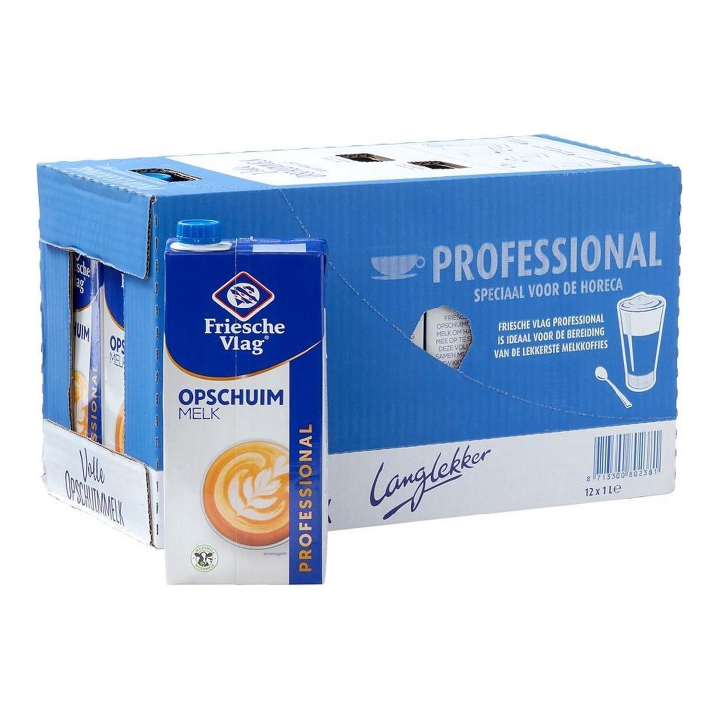 Schaummilchpackung mit friesischer Flagge (12x 1 Liter)