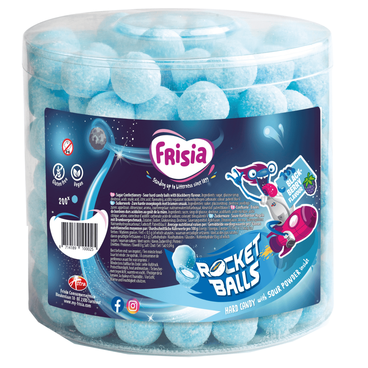 Frisia-Raketenbällchen Brombeeren (200 Stück)